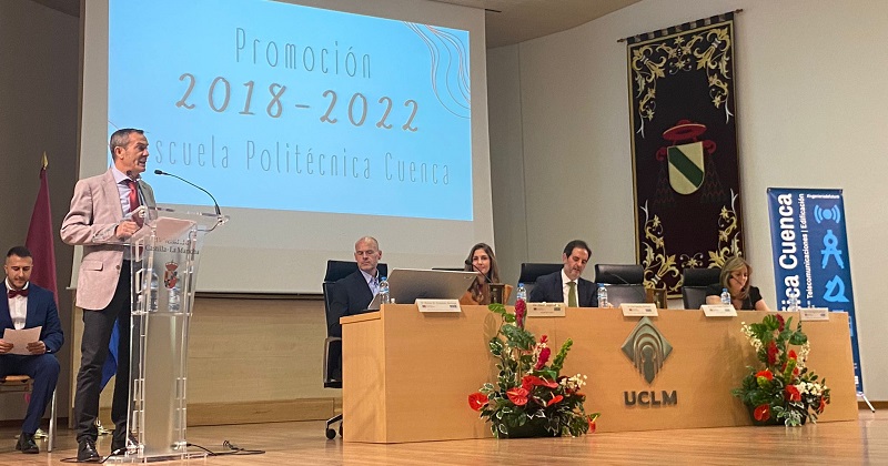 El decano de COITT-CLM apadrina a los graduados de la promoción 2018-2022 de la Universidad de Castilla-La Mancha