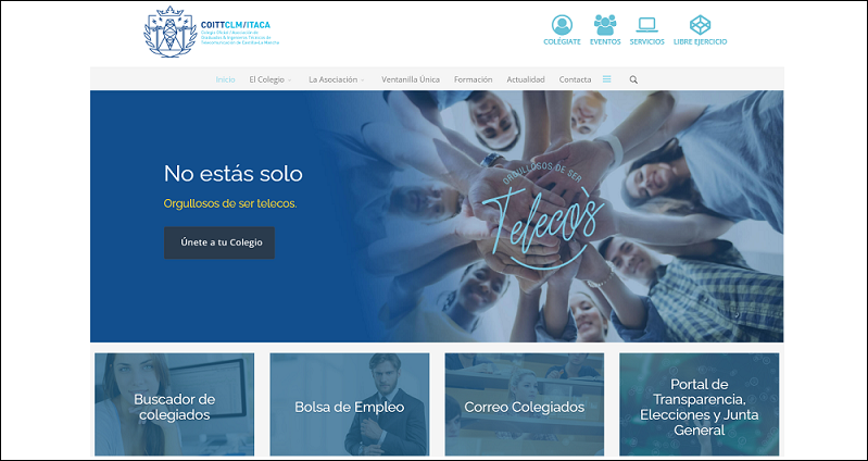 El COITT-CLM renueva su página web, alineándose con la estrategia comunicativa y de imagen del COITT