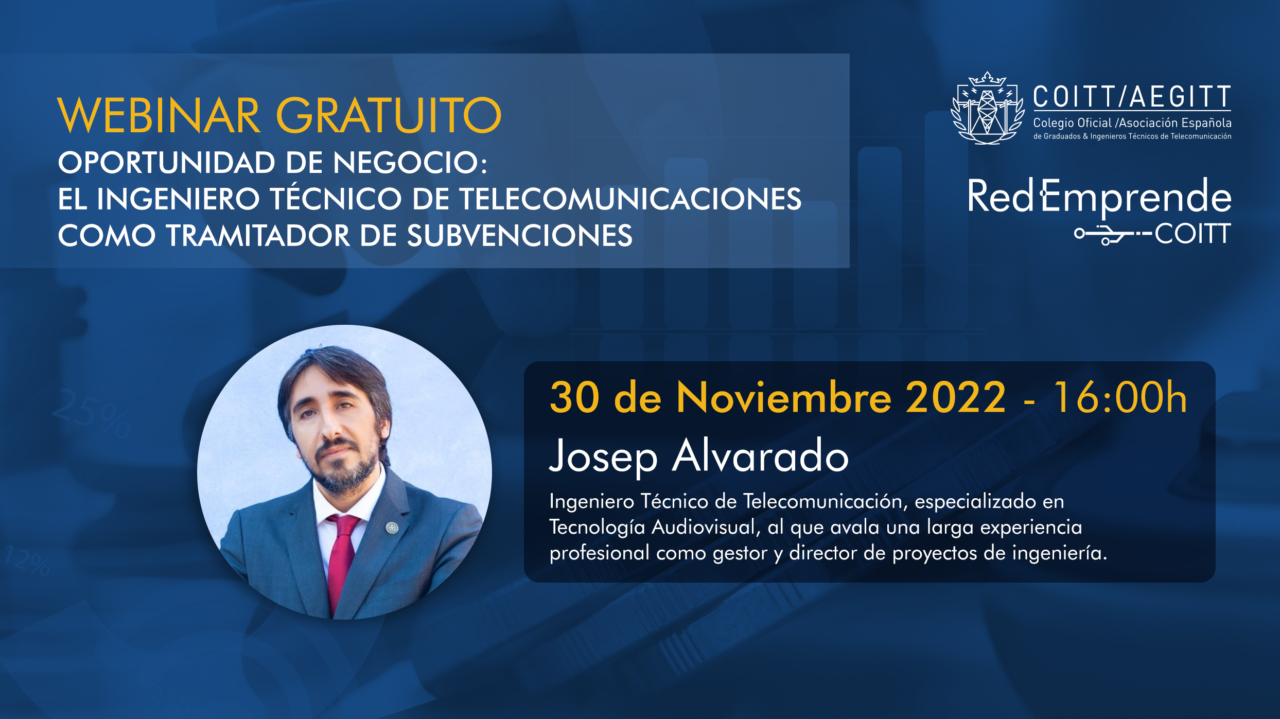 Webinar Red Emprende. Oportunidad de negocio : El ingeniero técnico de telecomunicaciones como tramitador de subvenciones