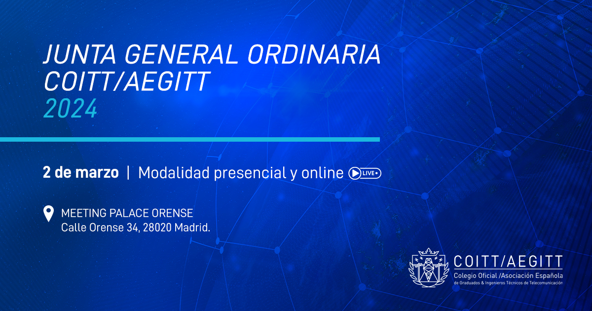 El próximo 2 de marzo COITT/AEGITT celebrará su Junta General