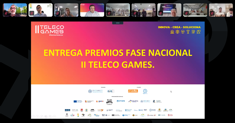 Las II Olimpiadas Nacionales Teleco Games premian las mejores soluciones tecnológicas aplicadas a la salud y el bienestar creadas por estudiantes de toda España