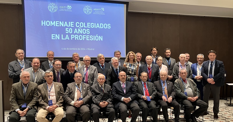 COITT/AEGITT rinde homenaje a los ingenieros técnicos de telecomunicación que cumplen 50 años de dedicación profesional