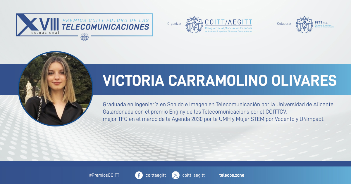 Victoria Carramolino, referente STEM en los XVIII Premios Futuro de las Telecomunicaciones