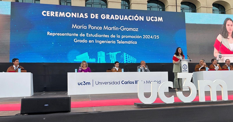 El COITT/AEGITT premia la excelencia académica en la UC3M durante el acto de graduación en ingeniería telemática