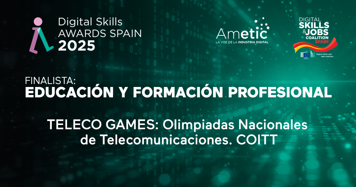 Teleco Games finalista en los Digital Skills Awards 2025 en la categoría de Educación y Formación Profesional