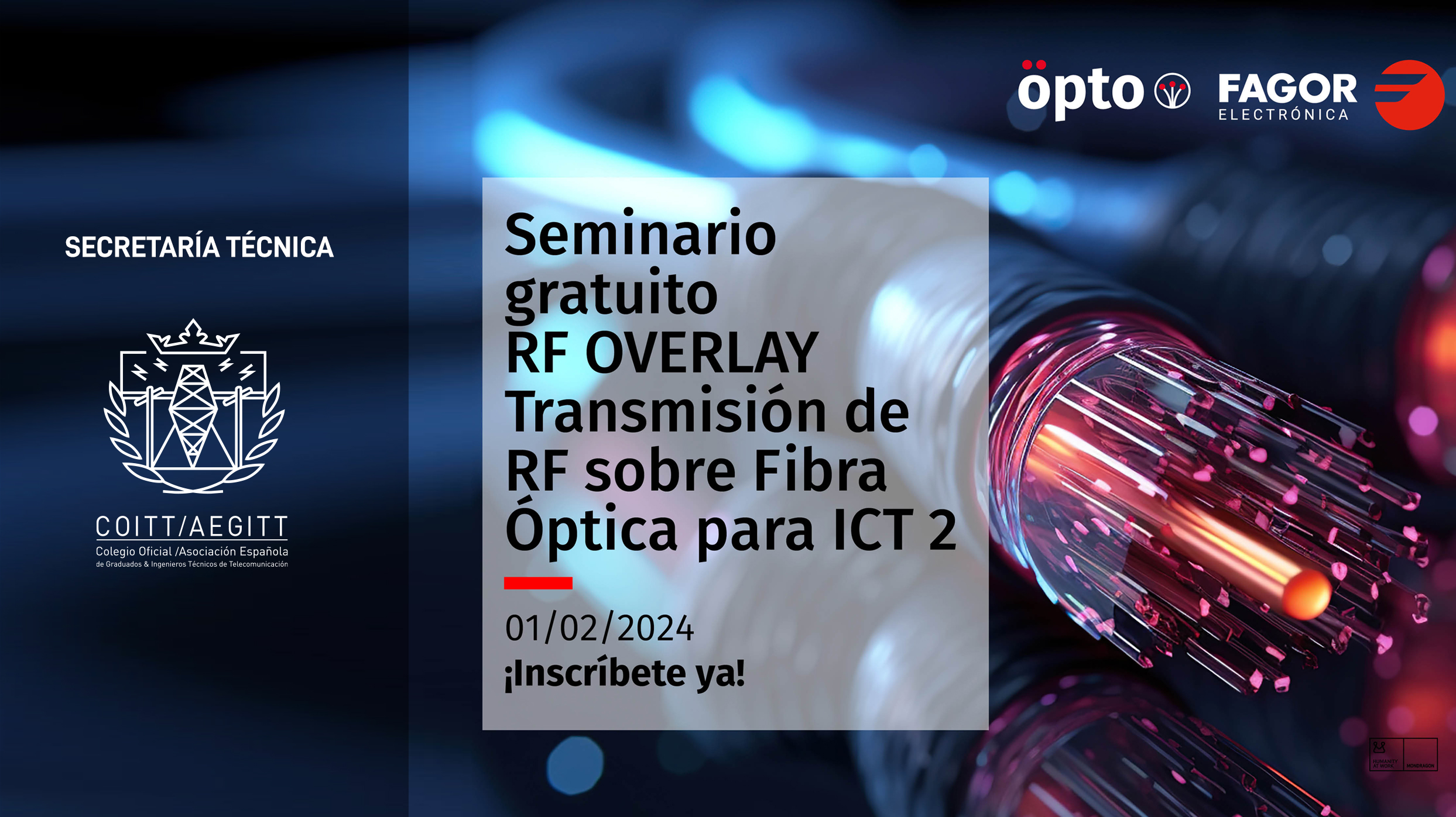 Webinar Libre Ejercicio: RF OVERLAY – Transmisión de RF sobre Fibra Óptica para ICT 2