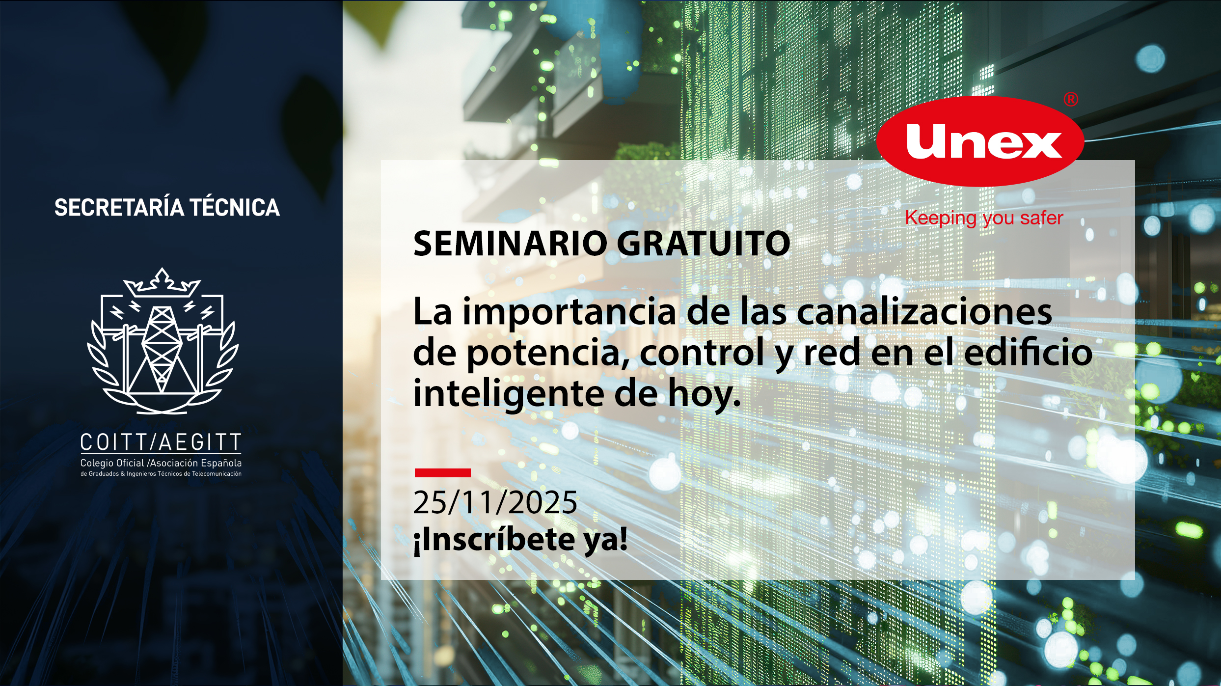 Webinar Libre Ejercicio: La importancia de las canalizaciones de potencia, control y red en el edificio inteligente de hoy.