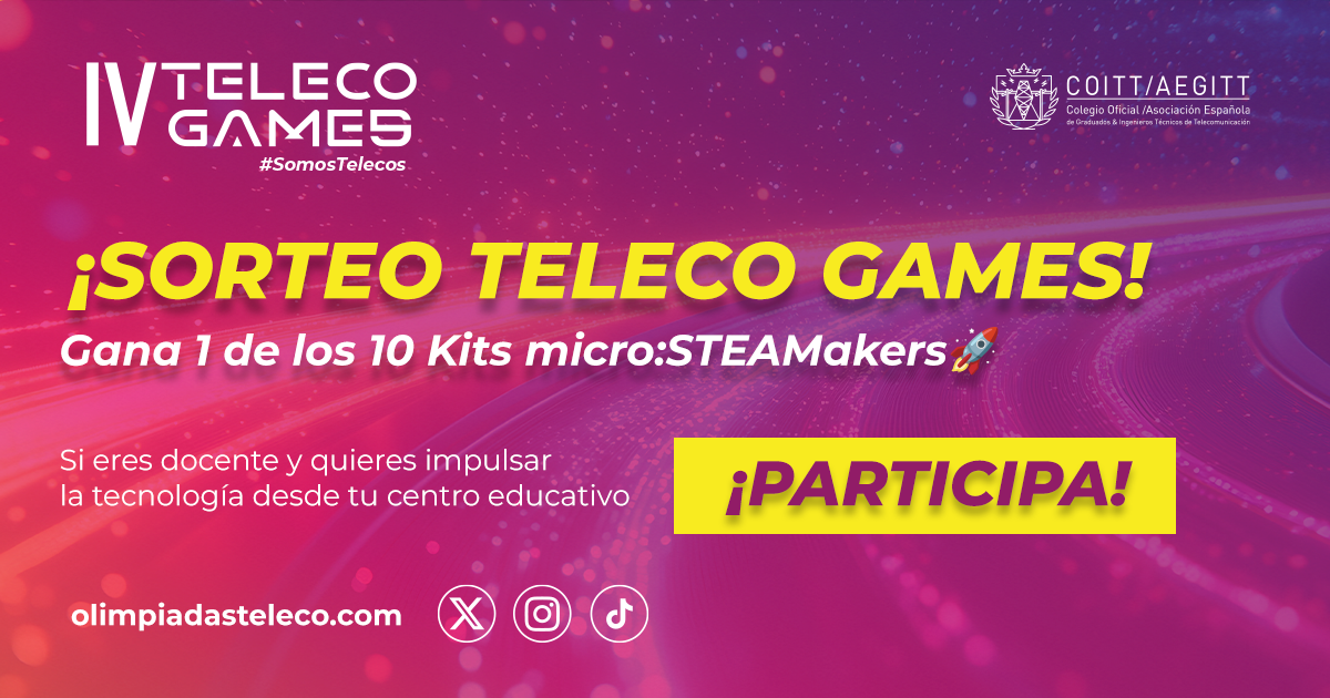 Teleco Games impulsa un sorteo nacional para centros educativos con 10 kits tecnológicos ESP32 micro:STEAMakers