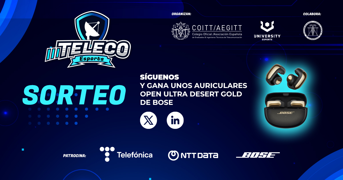 Participa y gana: COITT/AEGITT activa un sorteo exclusivo por el III TELECO Esports