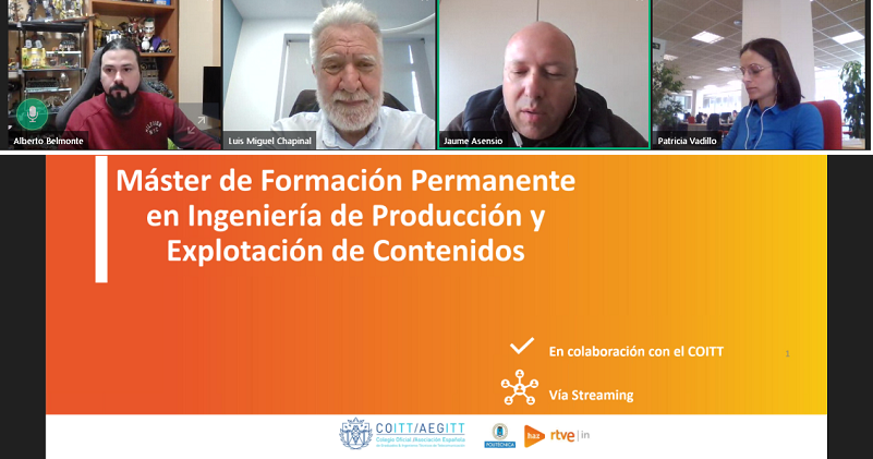 COITT y RTVE presentan la vanguardia de la ingeniería audiovisual en un webinar marcado por la Inteligencia Artificial y la empleabilidad